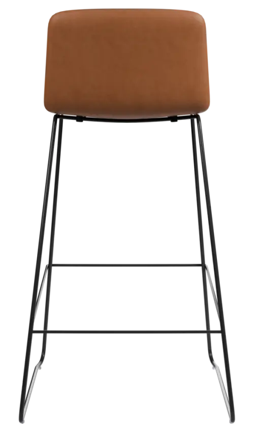 ARCA BAR BLACK, židle barová, ekologická kůže cappuccino